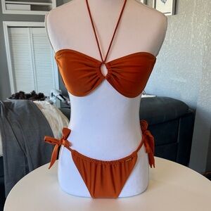 Rust Nasty Gal Dark Orange Bikini Set
